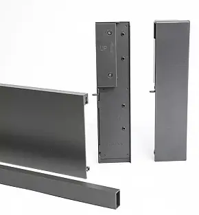 Комплект для среднего внутреннего ящика AXIS PRO H-120 (передняя панель + поперечный рейлинг + соединители передней панели 2 шт), L-1200, антрацит — купить оптом и в розницу в интернет магазине GTV-Meridian.